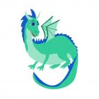 Green dragon, decals stickers