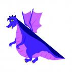 Fat blue dragon, decals stickers