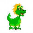 Green dragon confused, decals stickers