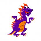 Crazy purple dragon , decals stickers