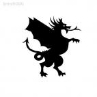 Dragon medieval myth, decals stickers