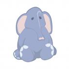 Elephant plush, decals stickers