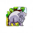 Elephant in the jungle, decals stickers