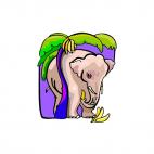 Elephant eating bananas, decals stickers
