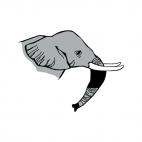 Elephant head, decals stickers