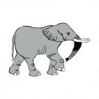 Elephant walking, decals stickers