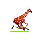Giraffe running, decals stickers