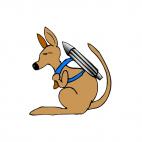 Kangaroo with jetpack, decals stickers