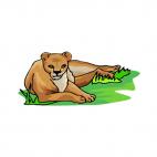 Lion laying down, decals stickers
