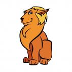 Lion with self-esteem, decals stickers