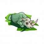 Rhinoceros sleeping, decals stickers