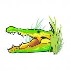 Alligator with mouth open, decals stickers