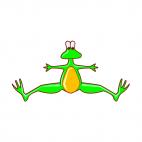 Frog jumping, decals stickers