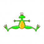 Frog jumping, decals stickers