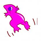 Frog jumping, decals stickers