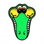 Crocodile face, decals stickers