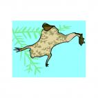 Frog jumping, decals stickers
