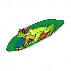 Green frog, decals stickers
