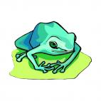 Blue frog, decals stickers