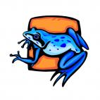 Blue frog, decals stickers