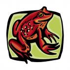 Red frog, decals stickers