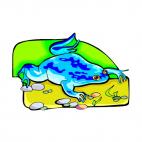 Blue frog, decals stickers