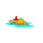 Alligator with red hat, decals stickers
