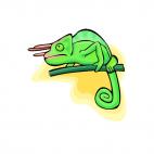 Chameleon on twig, decals stickers