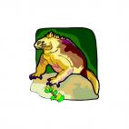 Yellow iguana, decals stickers