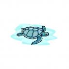 Turtle swimming, decals stickers