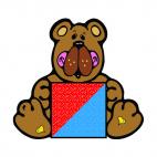 Bear with box, decals stickers