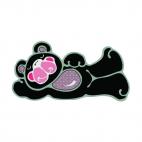 Black bear laying down, decals stickers