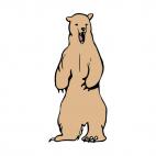 Grizzily bear standing up, decals stickers