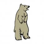Brown bear standing up, decals stickers