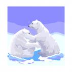 Two polar bears, decals stickers