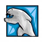 Angry polar bear, decals stickers