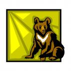 Brown bear, decals stickers