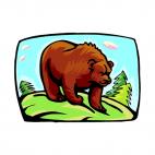 Bear in the nature, decals stickers