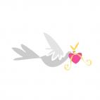 Dove love bird, decals stickers