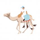 Men on a camel, decals stickers