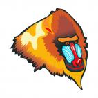 Baboon face, decals stickers