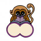 Monkey with binoculars, decals stickers
