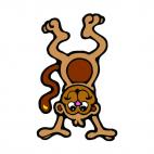 Monkey standing on two hands, decals stickers