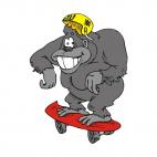 Gorilla skateboarding, decals stickers