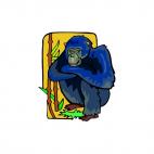 Gorilla crouching, decals stickers
