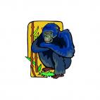 Gorilla crouching, decals stickers