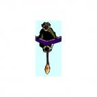 Woolly monkey on a branch, decals stickers