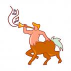 Centaur playing horn, decals stickers