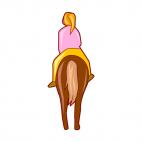 Girl horse riding, decals stickers