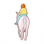 Boy horse riding, decals stickers